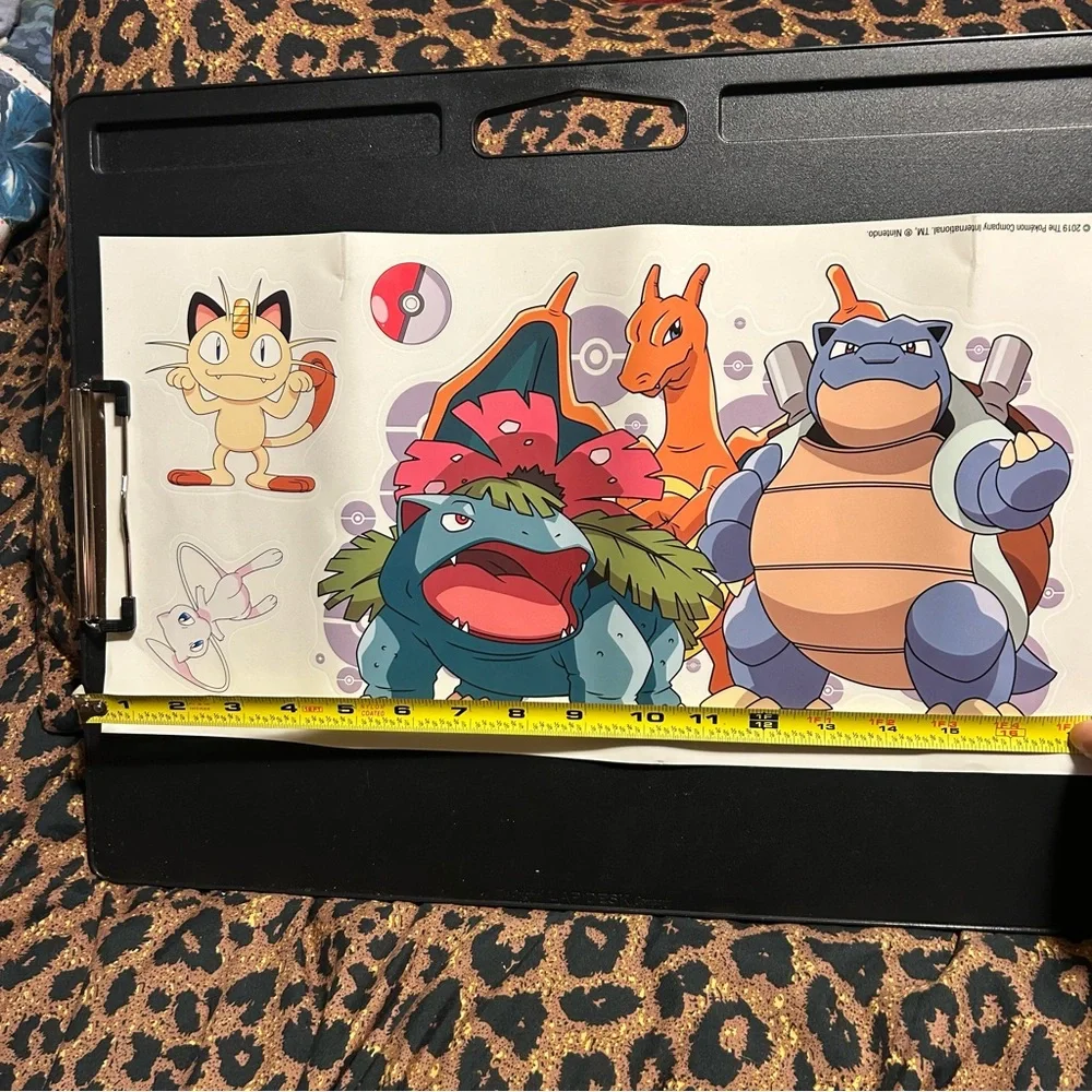 Pokemon peel & stick wall decal 25 pieces Nintendo USA 2019 4 sheets removable